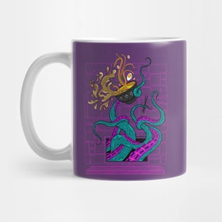 Squidward isn't the best chef octopus ramen anime tattoo style inked Japanese noodles in pink Mug